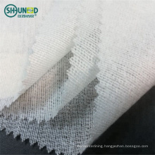 Polyester / Viscose Woven Weft Insert brushed Interlining medium weight Tricot Brush Fusible Interlining for suit/ coat/ Jacket